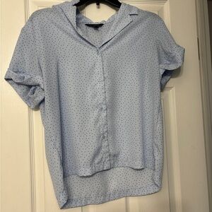 Light Blue Polka Dot Blouse